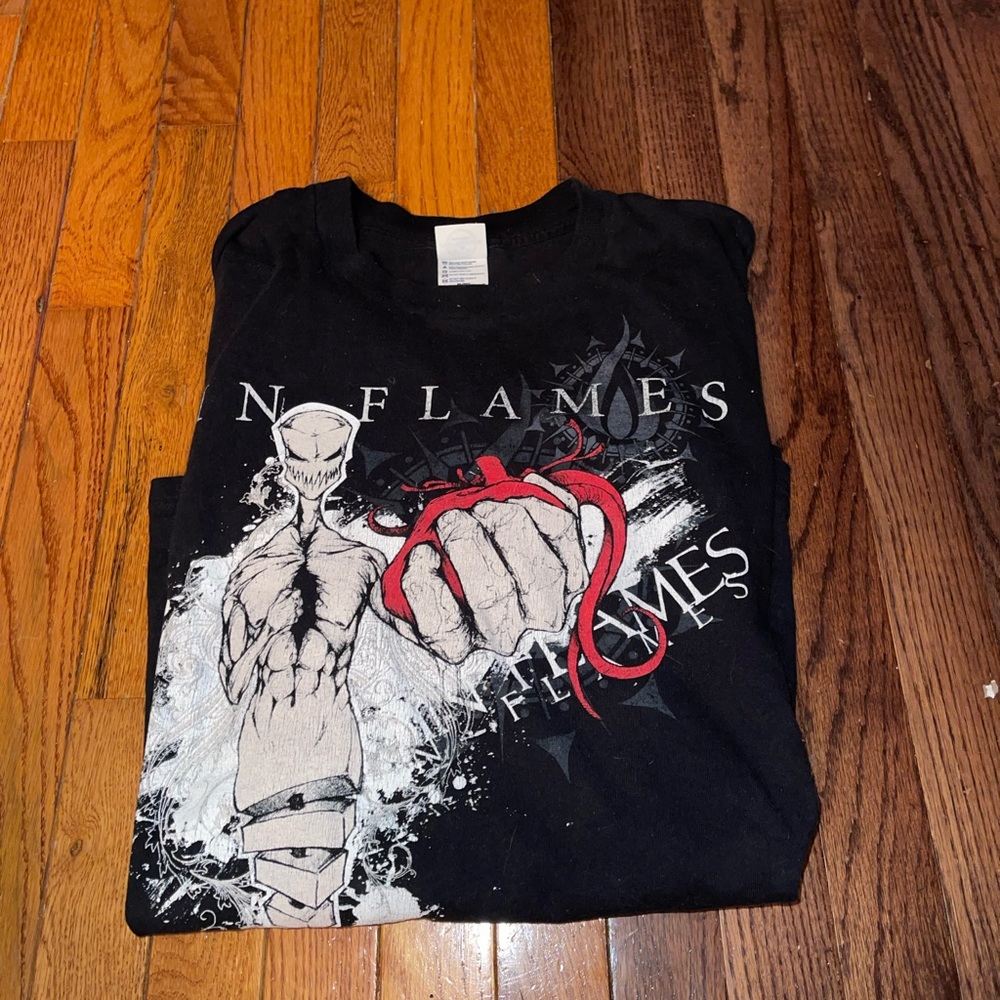 Mens In Flames Band Shirt